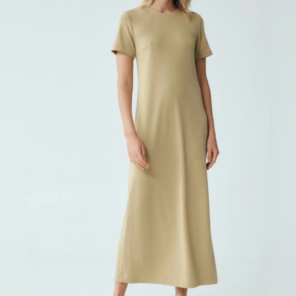 NWT THIRD FORM MAXI TEE SHIRT Lined DRESS | KHAKI